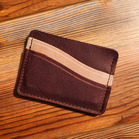 3 Pocket Minimalist Wallet \n Brown and Tan