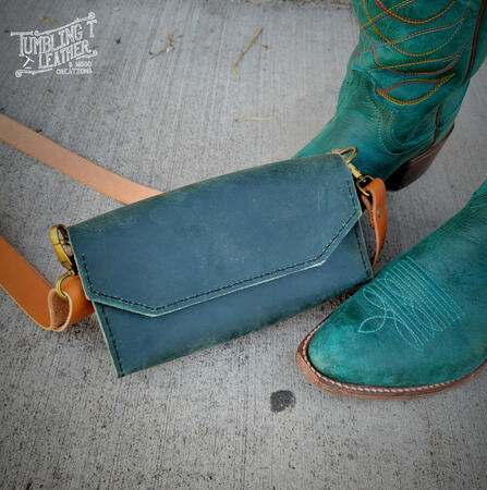 Mary Handbag Teal Pull Up $100